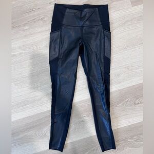 Athleta Gleam Chaturanga Faux Leather Leggings